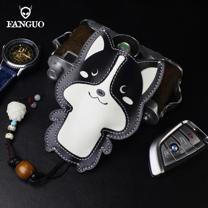 Portable Leather Key Wallet Car Smart Key Holder Retro Housekeeper Key Pocket