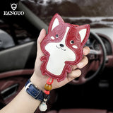 Portable Leather Key Wallet Car Smart Key Holder Retro Housekeeper Key Pocket