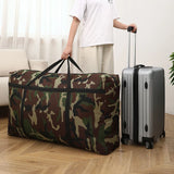 Portable Green Camouflage Bag Folding Travel Bags Waterproof Large Capacity