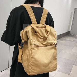 Canvas School Backpack Girl Boy Travel Bag College Laptop Bag