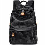 Camouflage Laptop Backpack Waterproof 14 Inch USB Charging School Bag