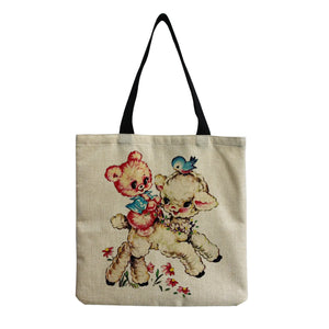 Large Capacity Cartoon Printed Tote Handbag