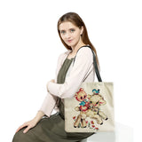 Large Capacity Cartoon Printed Tote Handbag