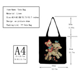 Large Capacity Cartoon Printed Tote Handbag
