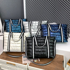 Large Tote Padded Handbags for Women Winter Purse Shopper Handbags