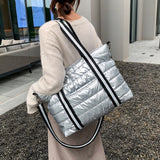 Large Tote Padded Handbags for Women Winter Purse Shopper Handbags