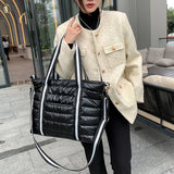 Large Tote Padded Handbags for Women Winter Purse Shopper Handbags