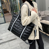 Large Tote Padded Handbags for Women Winter Purse Shopper Handbags