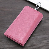 Leather Keychain Holder Car Key Bag Unisex Wallet Cover