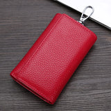 Leather Keychain Holder Car Key Bag Unisex Wallet Cover