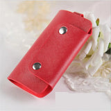 Leather Keychain Holder Car Key Bag Case Unisex Wallet Cover