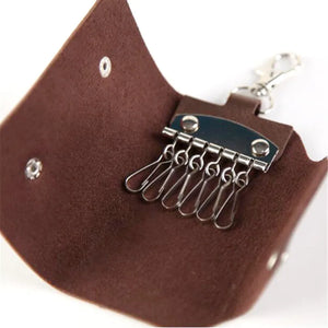 Leather Keychain Holder Car Key Bag Case Unisex Wallet Cover