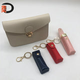 Portable Lip Gloss PU Storage Bag Travel Key Chain Single Lipstick Holster
