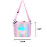 Heart Pattern Holographic Lunch Bag - Large Capacity Tote