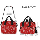 Christmas Printing Waterproof Cooler Lunchbox With Shoulder Strap