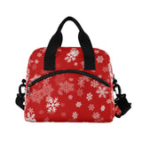 Christmas Printing Waterproof Cooler Lunchbox With Shoulder Strap