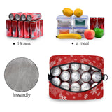 Christmas Printing Waterproof Cooler Lunchbox With Shoulder Strap