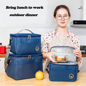 Durable Waterproof Lunch Bag Food Thermal Box Portable Cooler Lunchbox