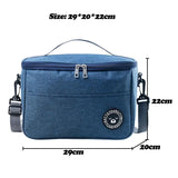 Durable Waterproof Lunch Bag Food Thermal Box Portable Cooler Lunchbox