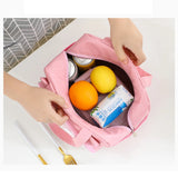 Women's Cartoon Cat Lunch Bag Tote Box Food Storage