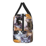 Cat Pattern Insulated Lunch Bag Thermal Bento Handbag