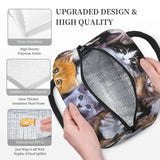 Cat Pattern Insulated Lunch Bag Thermal Bento Handbag