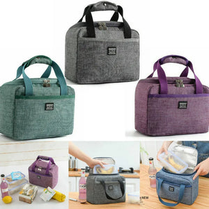 Portable Lunch Bag Insulated Lunch Box Tote Cooler Handbag Bento Pouch