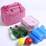 Portable Insulated Lunch Bag Tote Cooler Bento Pouch