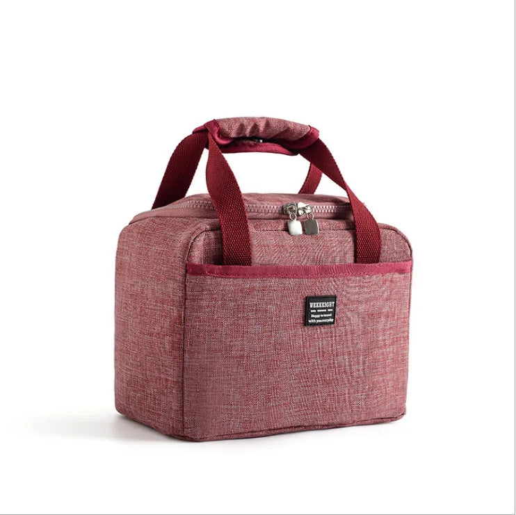Portable Lunch Bag Insulated Lunch Box Tote Cooler Handbag Bento Pouch