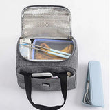 Portable Lunch Bag Thermal Insulated Lunch Box Tote Cooler Handbag Bento Pouch