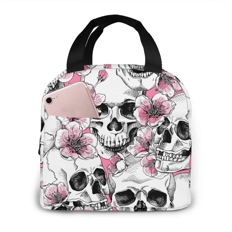 Skulls & Roses Insulated Lunch Bag