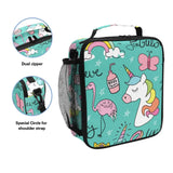 Portable Thermal Lunch Bag Insulated Tote Handbag Unicorn Bento Pouch