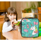Portable Thermal Lunch Bag Insulated Tote Handbag Unicorn Bento Pouch