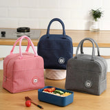Portable Insulated Lunch Bag Office Cooler Bento Pouch Food Storage Handbag