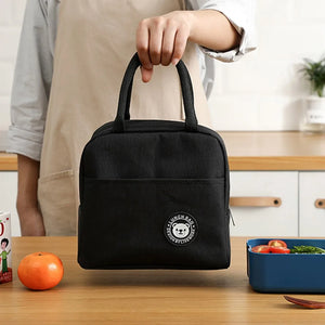 Portable Insulated Lunch Bag Office Cooler Bento Pouch Food Storage Handbag