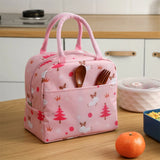 Waterproof Insulated Canvas Cooler Bag Thermal Lunch Bag for Children School