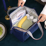 Portable Lunch Bag for Women Large Capacity Thermal Food Storage Office Worker