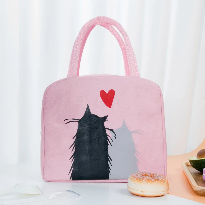 Women's Portable Lunch Bag Insulated Cooler Bento Box Storage Handbag