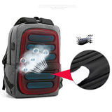 Waterproof Men Backpack USB Interface School Bag