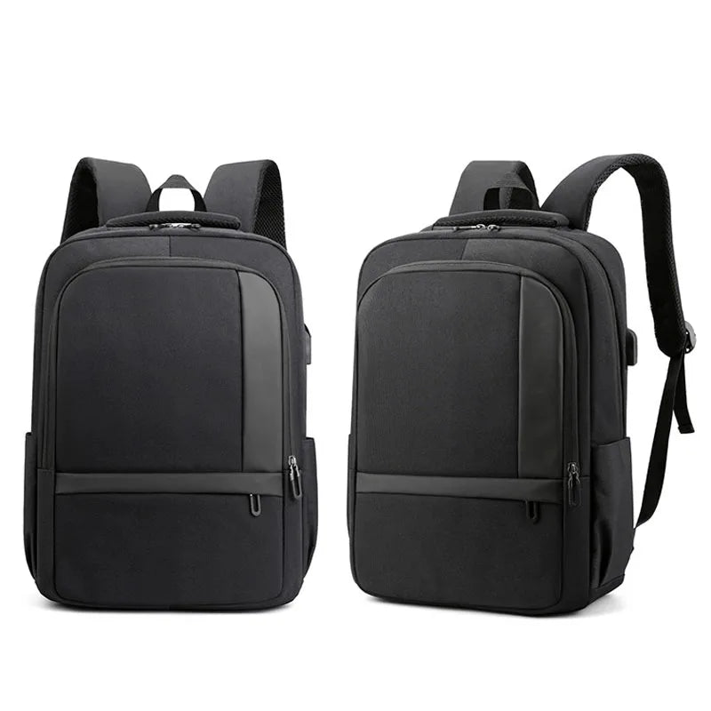 Waterproof Men Backpack USB Interface School Bag