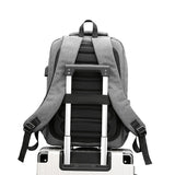 Waterproof Men Backpack USB Interface School Bag