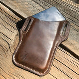 Men Phone Waist Bag Waterproof Leather Cellphone Bag