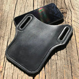 Men Phone Waist Bag Waterproof Leather Cellphone Bag