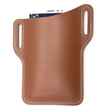 Men Phone Waist Bag Waterproof Leather Cellphone Bag