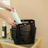Portable Mesh Shower Caddy Double Handles Beach Bag