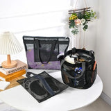 Portable Mesh Shower Caddy Double Handles Beach Bag