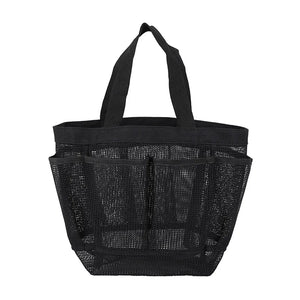 Portable Mesh Shower Caddy Double Handles Beach Bag