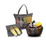 Portable Mesh Shower Caddy Double Handles Beach Bag