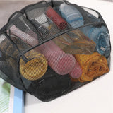 Portable Mesh Storage Bag Transparent Foldable Large Capacity Shoe Bag