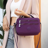 Waterproof Nylon Shoulder Bag Multi-pocket Soft Zipper Purses Handbags